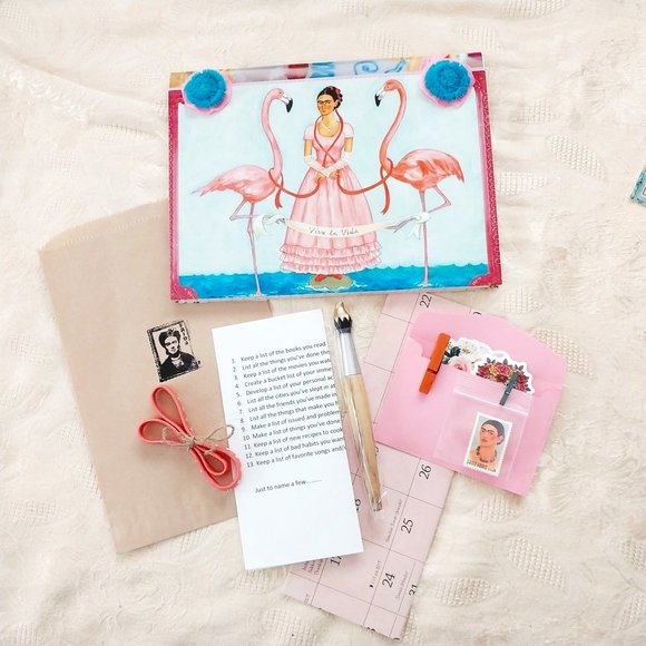 Frida Kahlo Journal Handmade One of a Kind - Picture 1 of 6